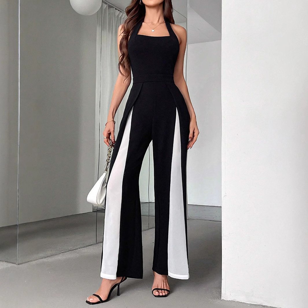 Elegant Black Halter Jumpsuit for Women