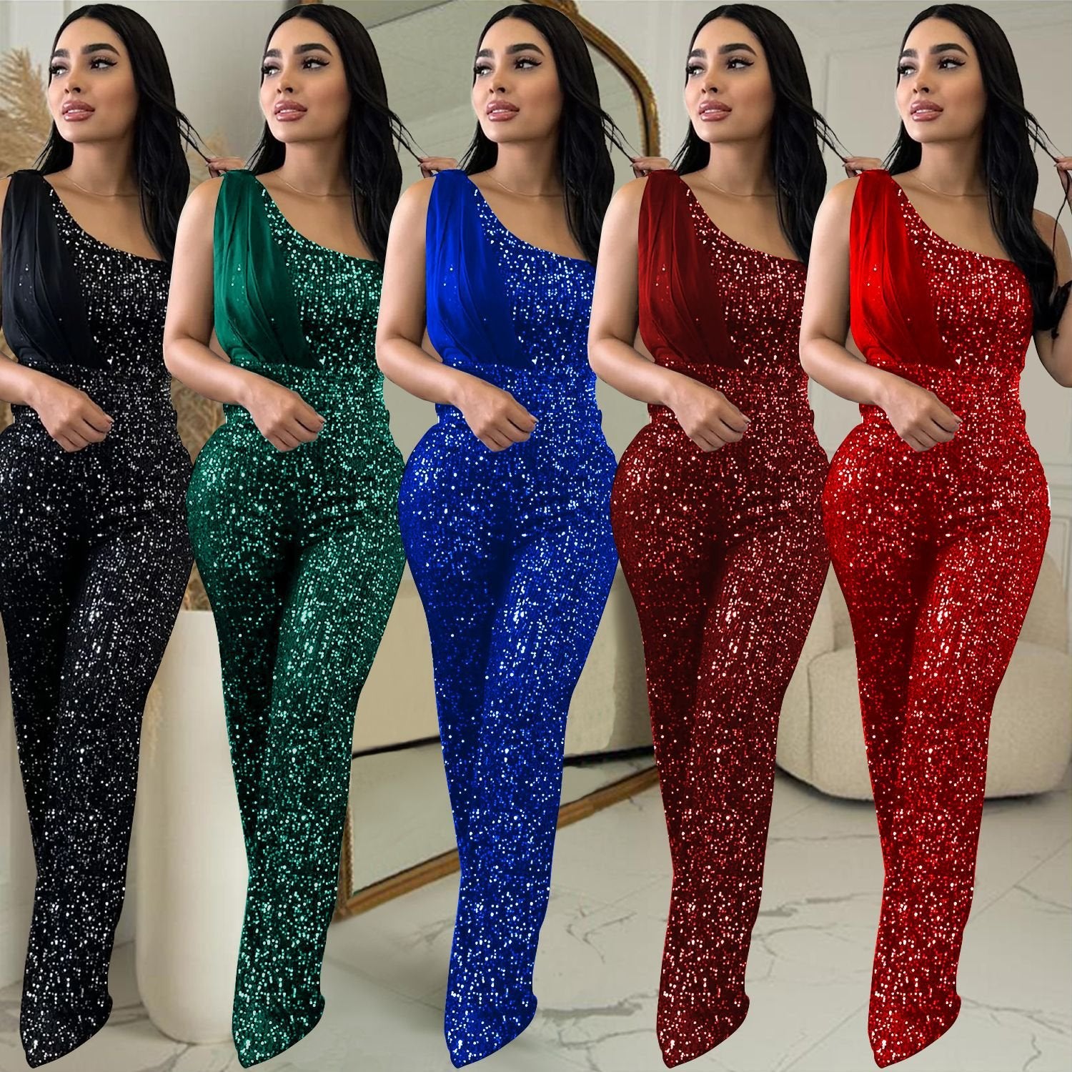 Elegant Sequined Jumpsuit for Women