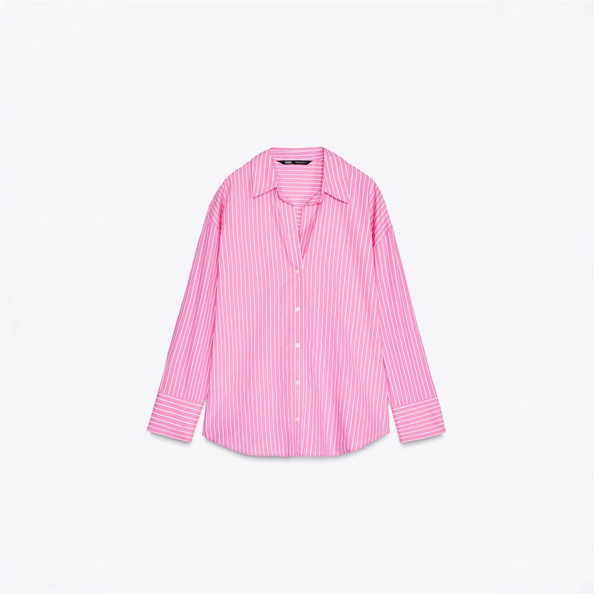 Chic Striped Long Sleeve Lapel Poplin Shirt
