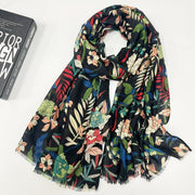 Tassel Printed Shawl Scarf for Women