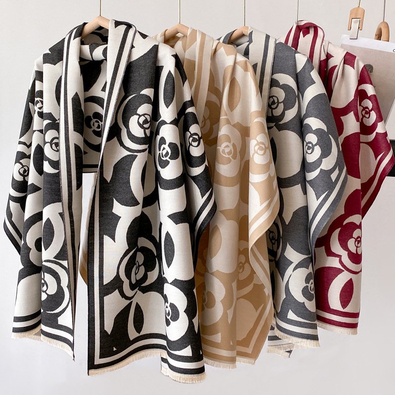 Elegant Warm Mom Scarf for Women - Soft Imitation Cashmere
