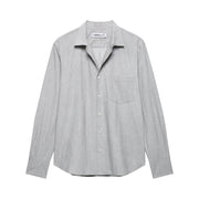 Chic Solid Color Pocket Long Sleeve Slim Street Shirt