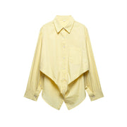 Chic Solid Color Loose Poplin Shirt for Everyday Style