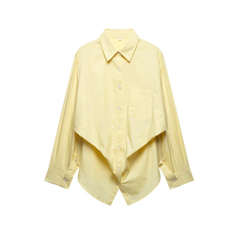 Chic Solid Color Loose Poplin Shirt for Everyday Style