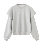 Cozy Round Neck Long Sleeve Sweater for Women