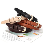 Women's Thin Black Belt for Jeans
