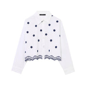 Chic Embroidered Long Sleeve Street Fashion Shirt