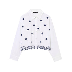 Chic Embroidered Long Sleeve Street Fashion Shirt