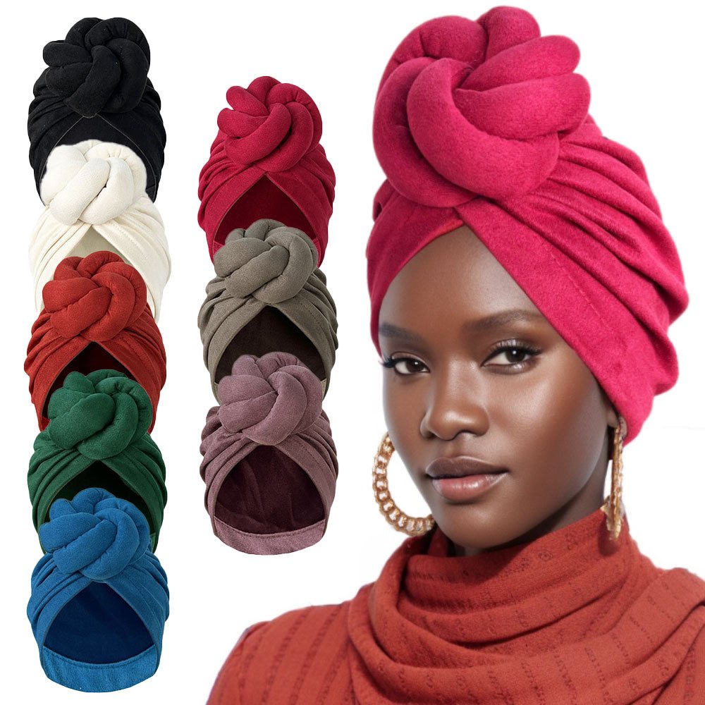 Add a Pop of Culture with Our Solid Color Knotted Headscarf
