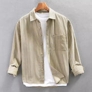 Men's Artistic Striped Casual Shirt