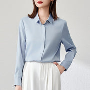 Graceful Satin Women's Business Shirt & Office Top