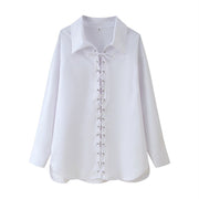 Chic Color-Block Long Sleeve Shirt for Women