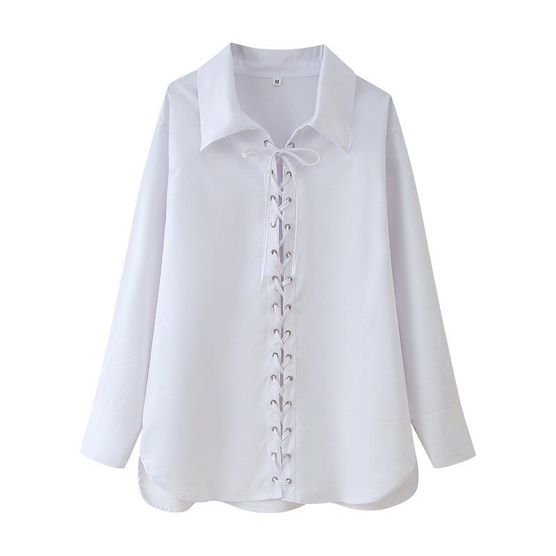 Chic Color-Block Long Sleeve Shirt for Women