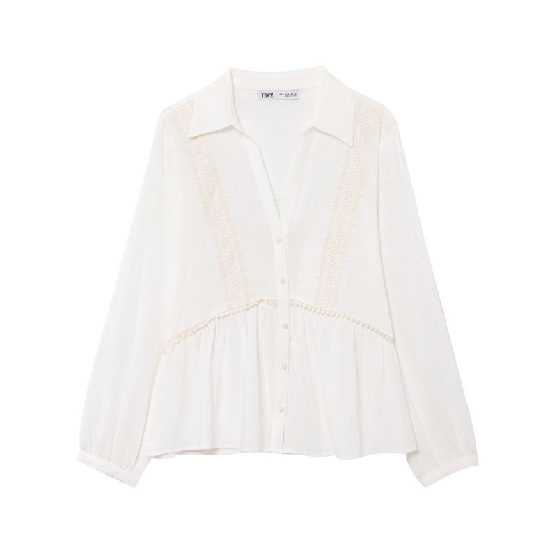 Chic Color-Block Linen Blend Vacation Shirt
