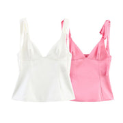 Retro Bowknot Camisole Top for Women