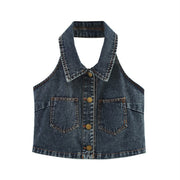 Sexy Retro Backless Camisole Vest for Women