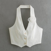 Sexy Floral Waistcoat Vest for Women
