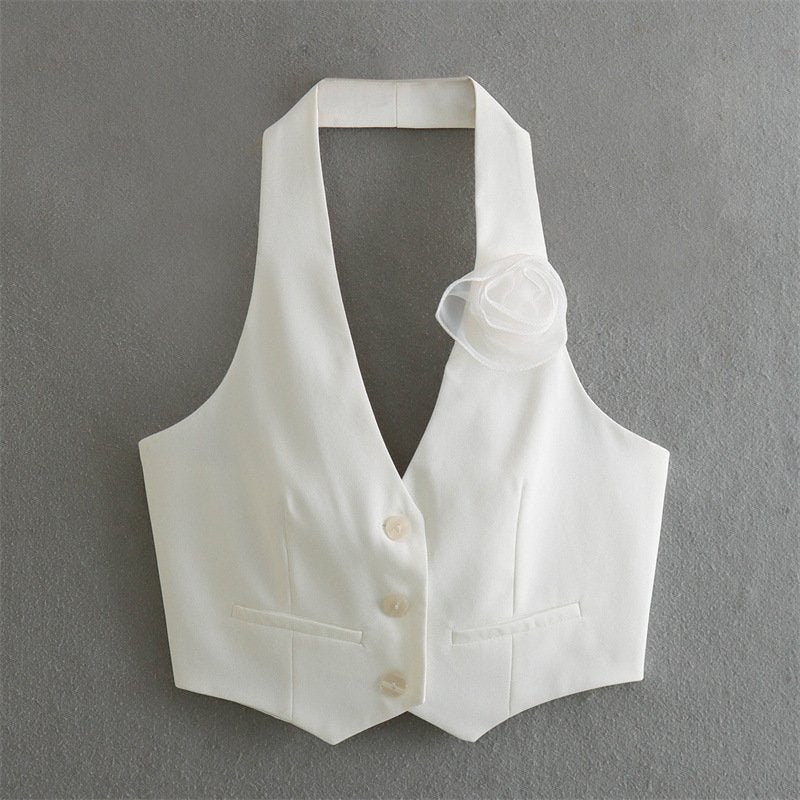 Sexy Floral Waistcoat Vest for Women