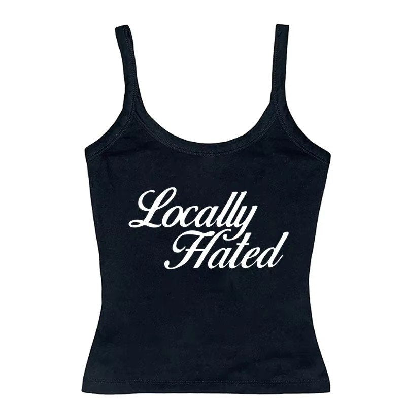 Hot Girl Letter Print Vest Sling for Women