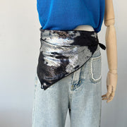 Silver Square Scarf for Women Summer