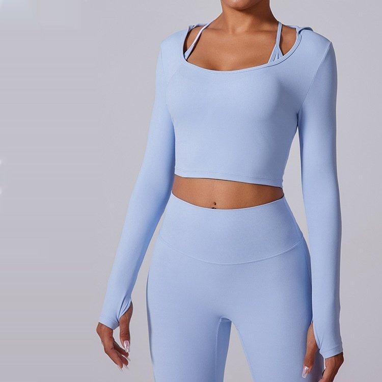 Long Sleeve Nude-Feel Athletic Top for Women
