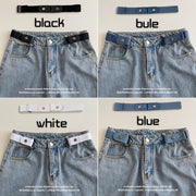Relaxed Fit Denim Pants with Elastic Waistband