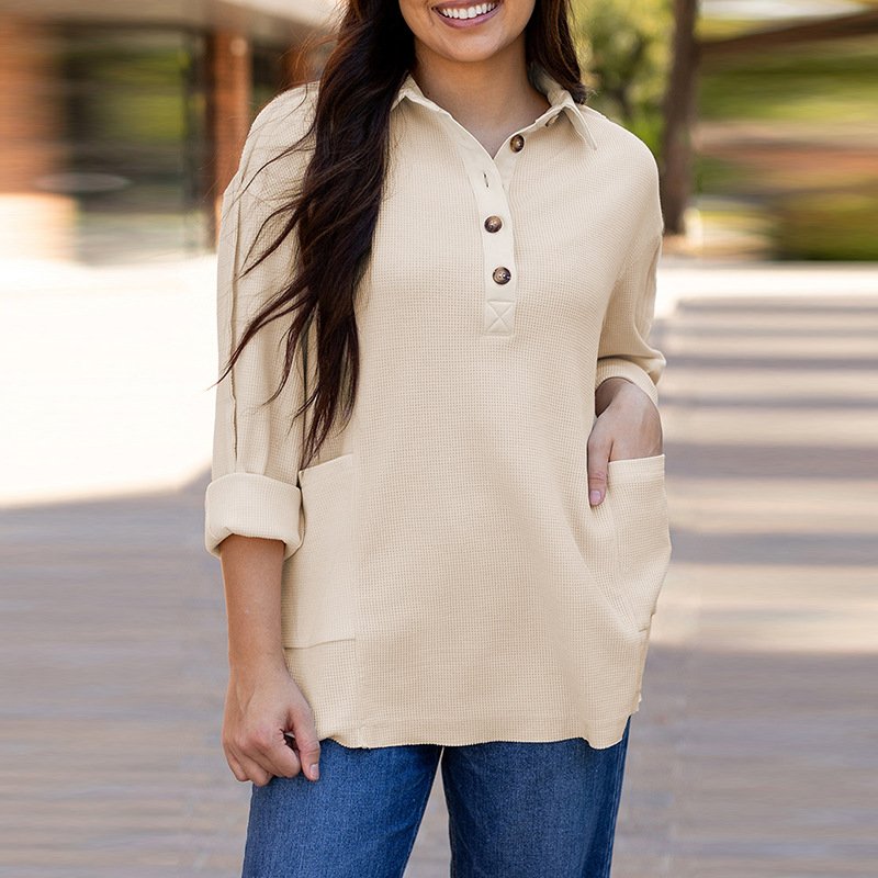 Cozy Long Sleeve Pullover Sweater for Women