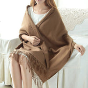 Warm Plaid Cashmere Scarf for Women