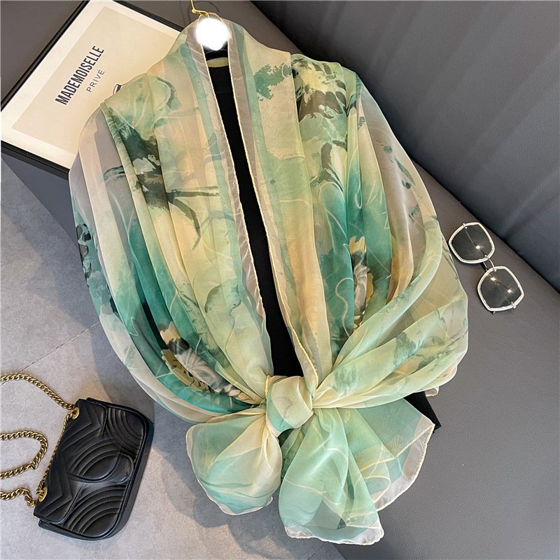 Luxury Patterned Scarf for Women, Large Size, Summer Style
