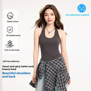 Antibacterial Lyocell Cool-Feeling Padded Vest Top