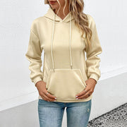 Casual Apricot Hoodie for Women