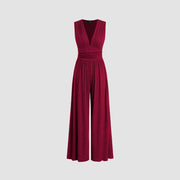 Solid Color Loose Jumpsuit for Women