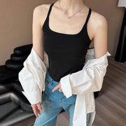 Backless Lace Camisole for Women - Irregular Fit