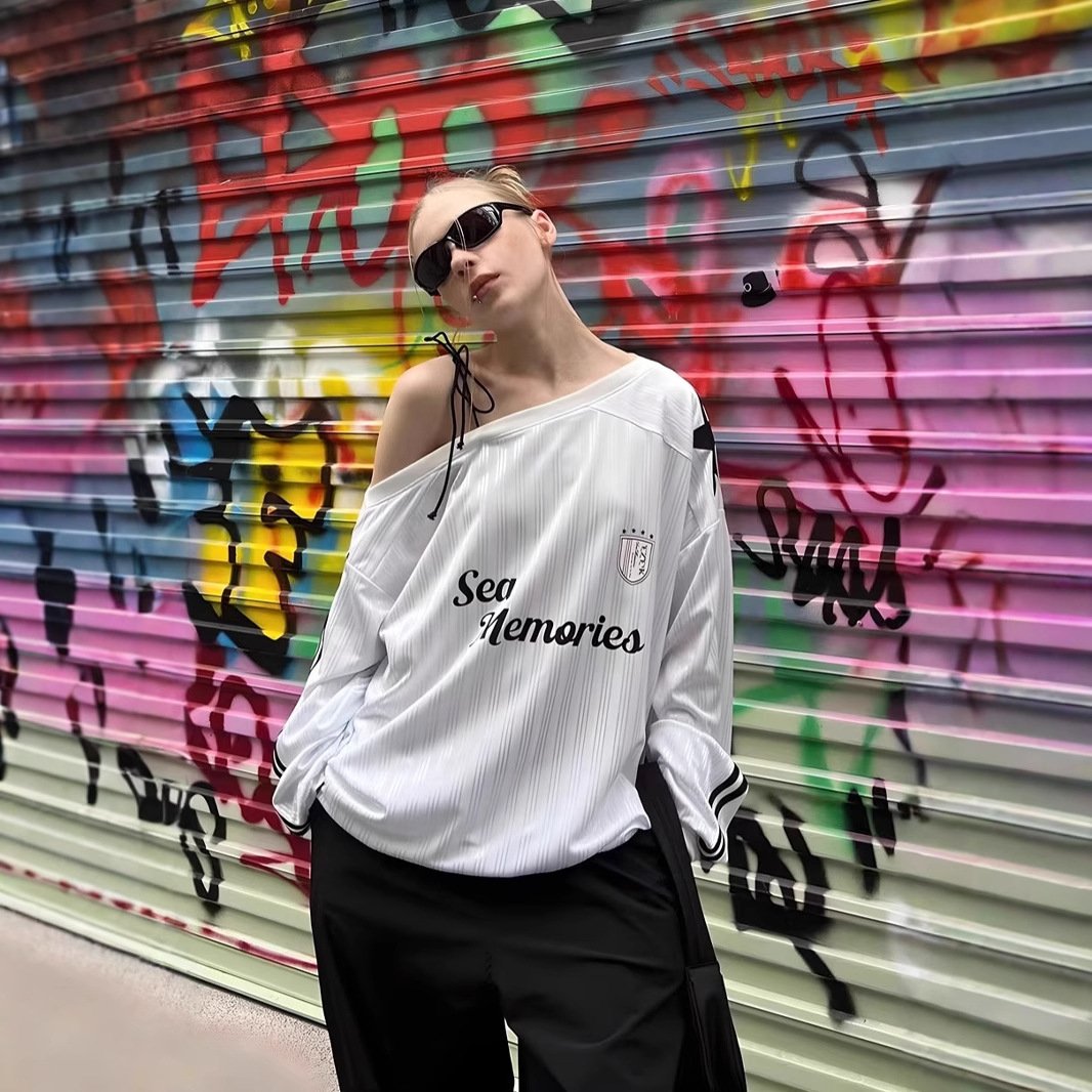 American-Style Long Sleeve Letter Sweatshirt for Women