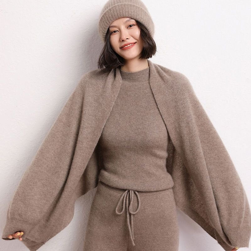 Warm Cashmere Shawl Cape