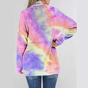 Spring Tie-Dye Long Sleeve Pullover Sweater