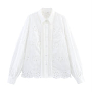 Chic Water-Soluble Embroidery Shirt