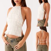 Sexy Backless Lace Top for Women