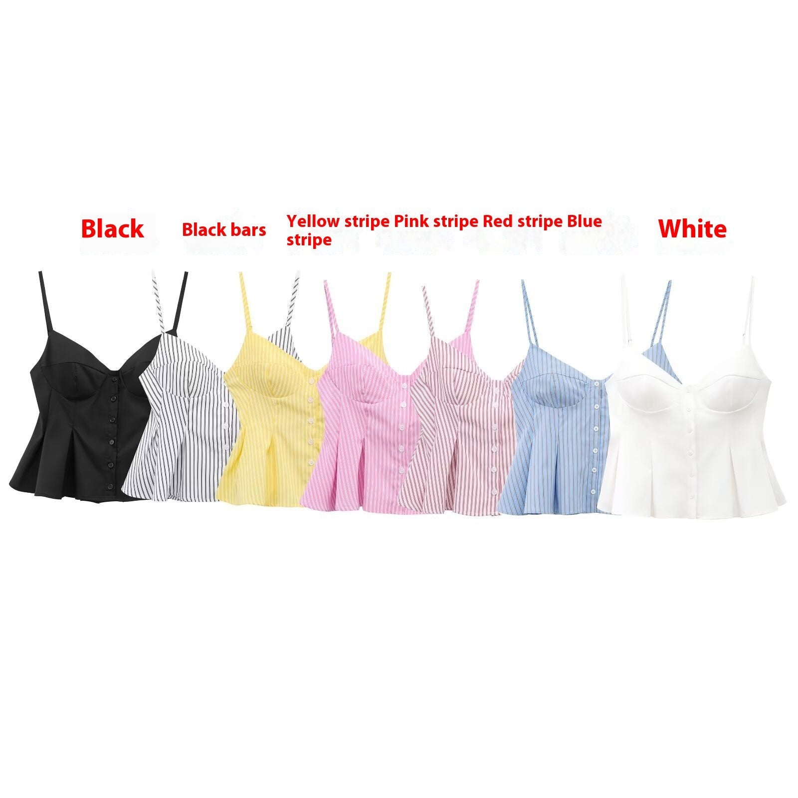 Women's Ultra Short Striped Vest