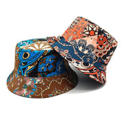 Double-Sided Geometric Bucket Hat for Women