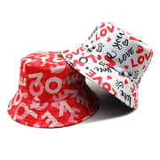 Double-Sided Valentine's Day Heart Bucket Hat for Women
