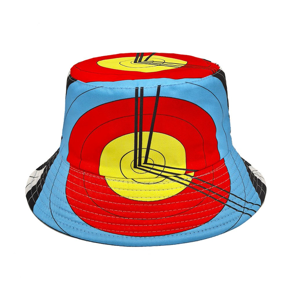 Double-Sided Archery Target Clock Bucket Hat