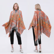 Geometric Mid-Length Shawl for Women