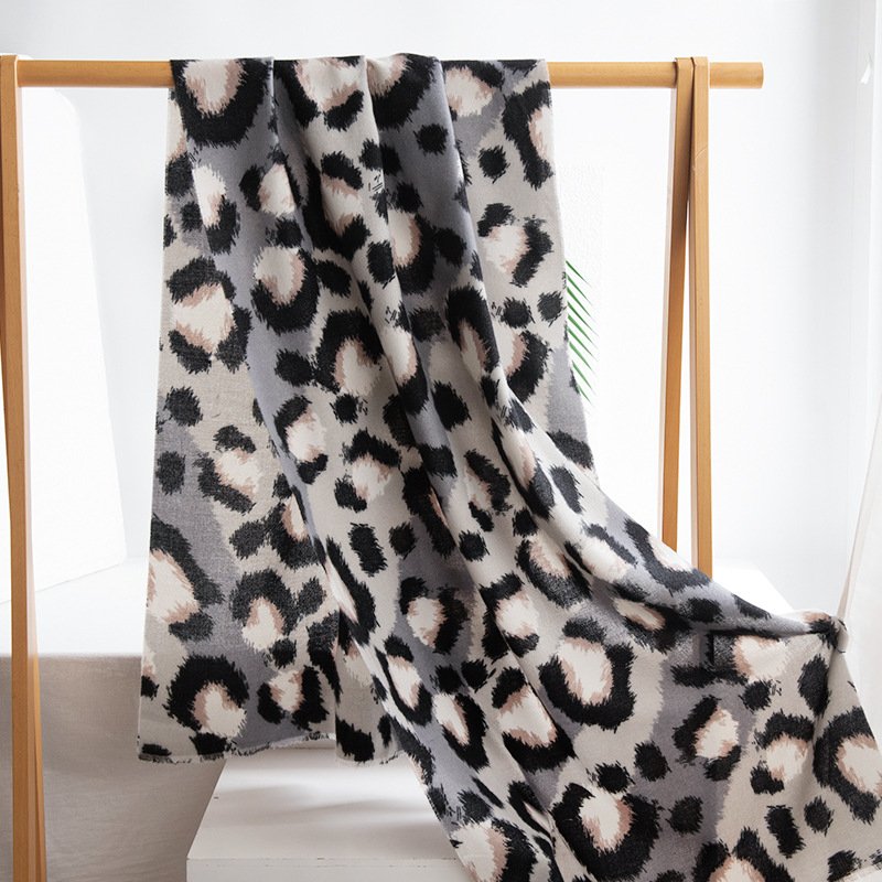 Leopard Print Scarf Shawl for Women - All-Season Warmth
