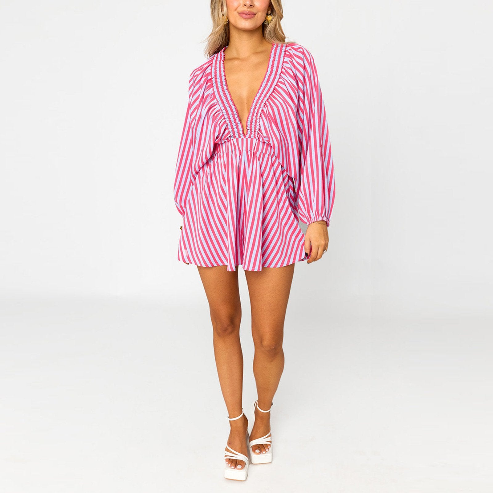 Flattering Deep V Wide Leg Jumpsuit for Women