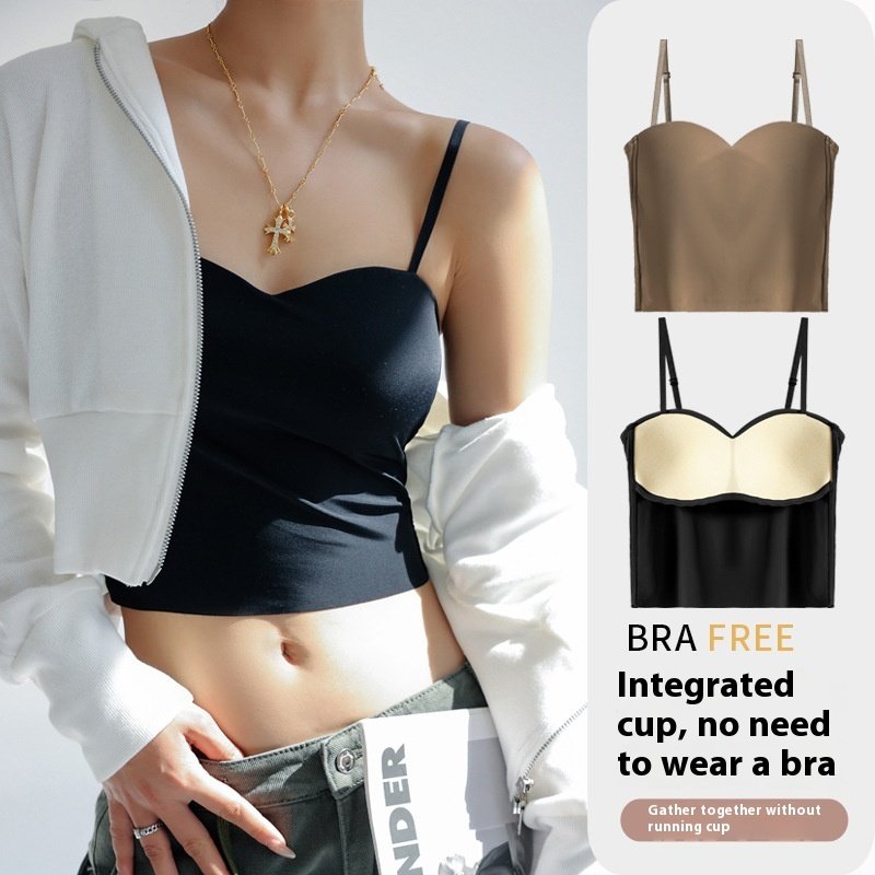 Summer Thin Anti-Exposure Underwear Bra with Chest Pad