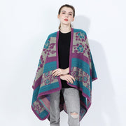 Warm Jacquard Shawl for Women, Autumn & Winter