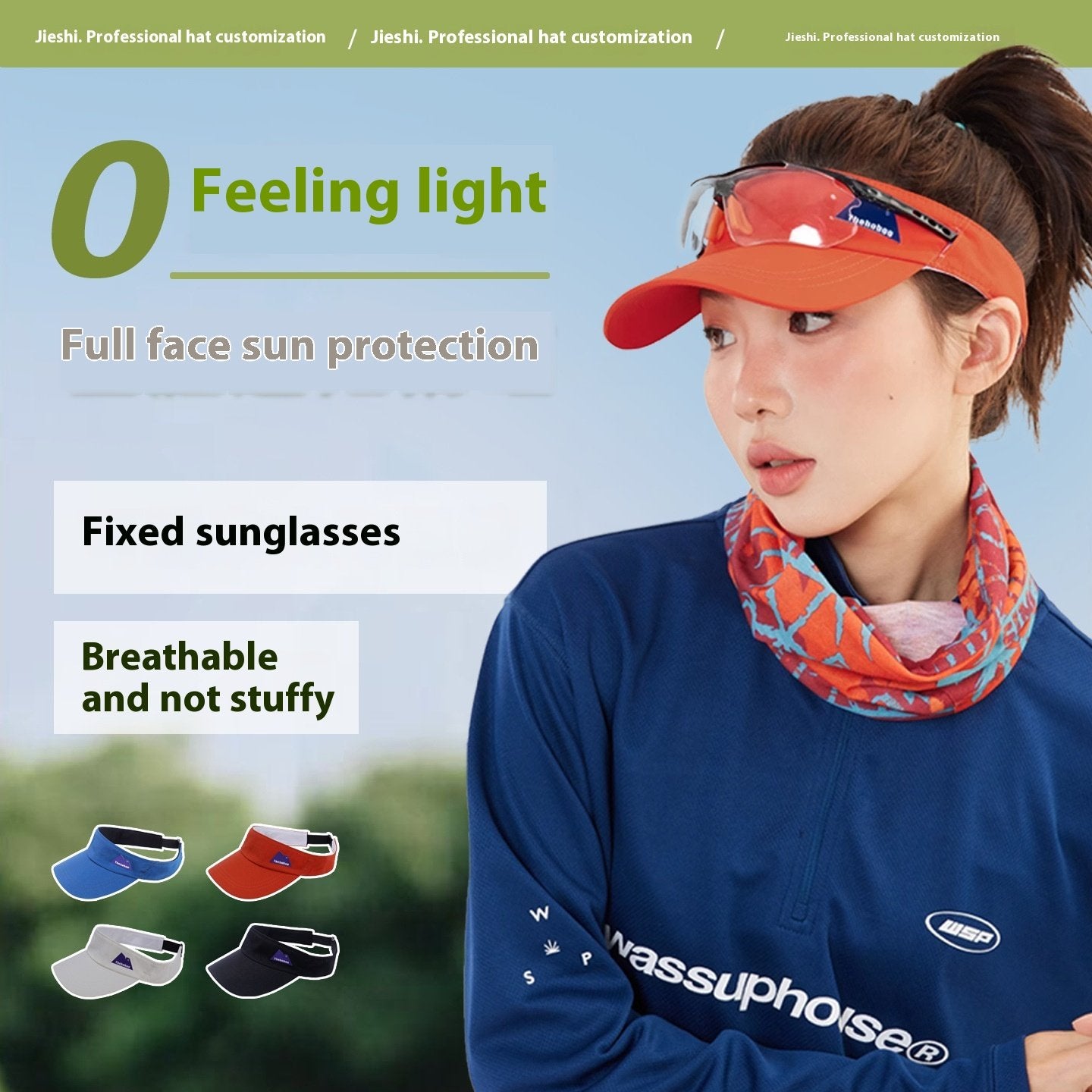 Breathable Visor Cap for Women - Sun Protection, Windproof