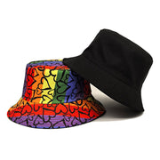 Love Color Matching Pattern Bucket Hat for Women