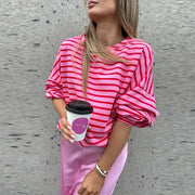 Cozy Striped Pullover Sweater for Women